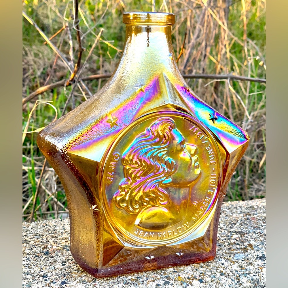 Vintage 1971 Star JEAN HARLOW Star Shaped Wheaton Carnival Glass Bottle